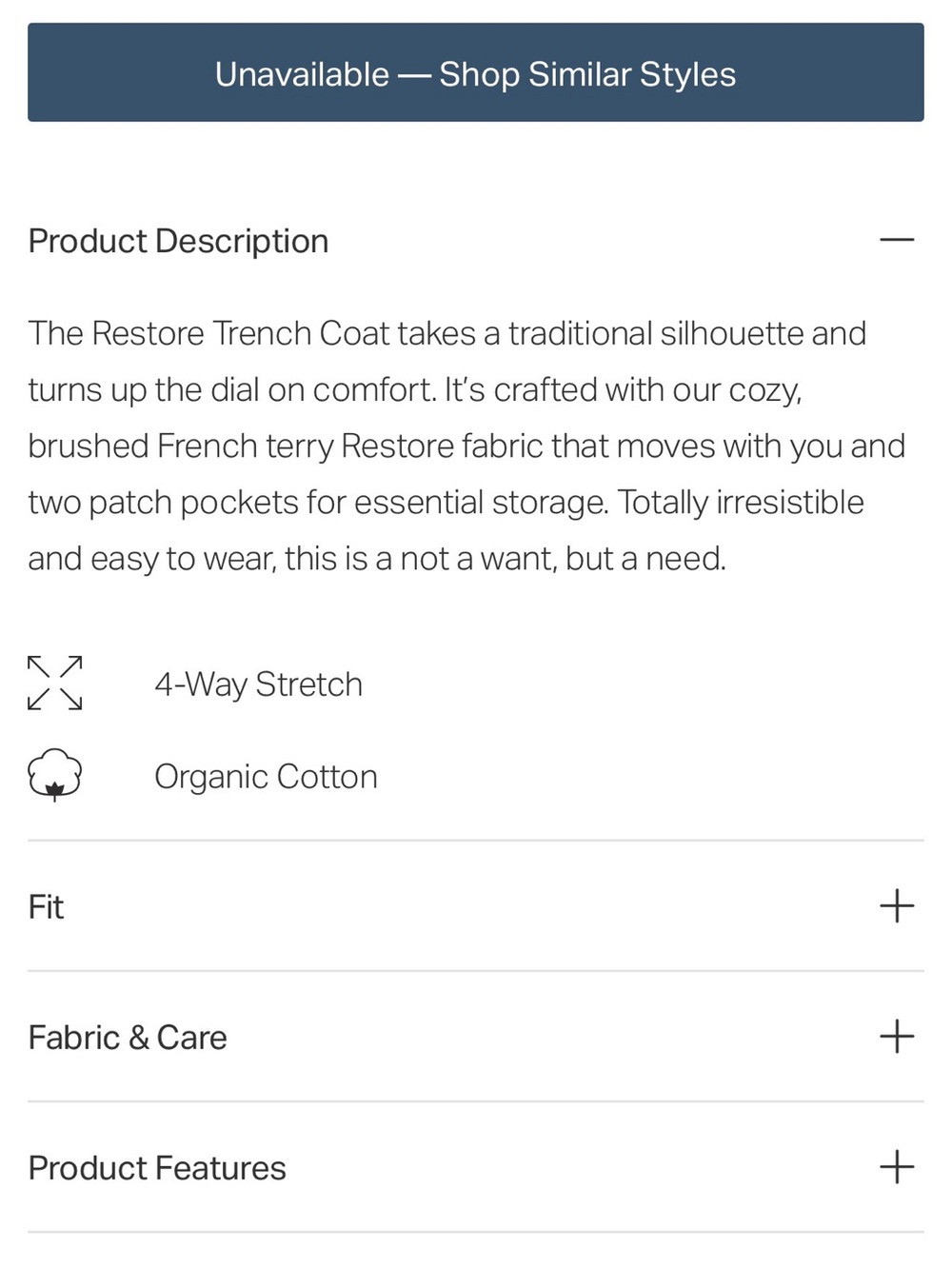 Vuori Long Black Trench Coat - Picture 5 of 6